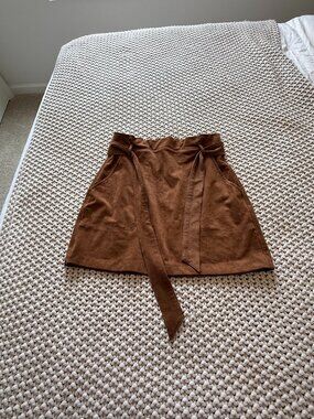Abercrombie & Fitch suede paper bag skirt